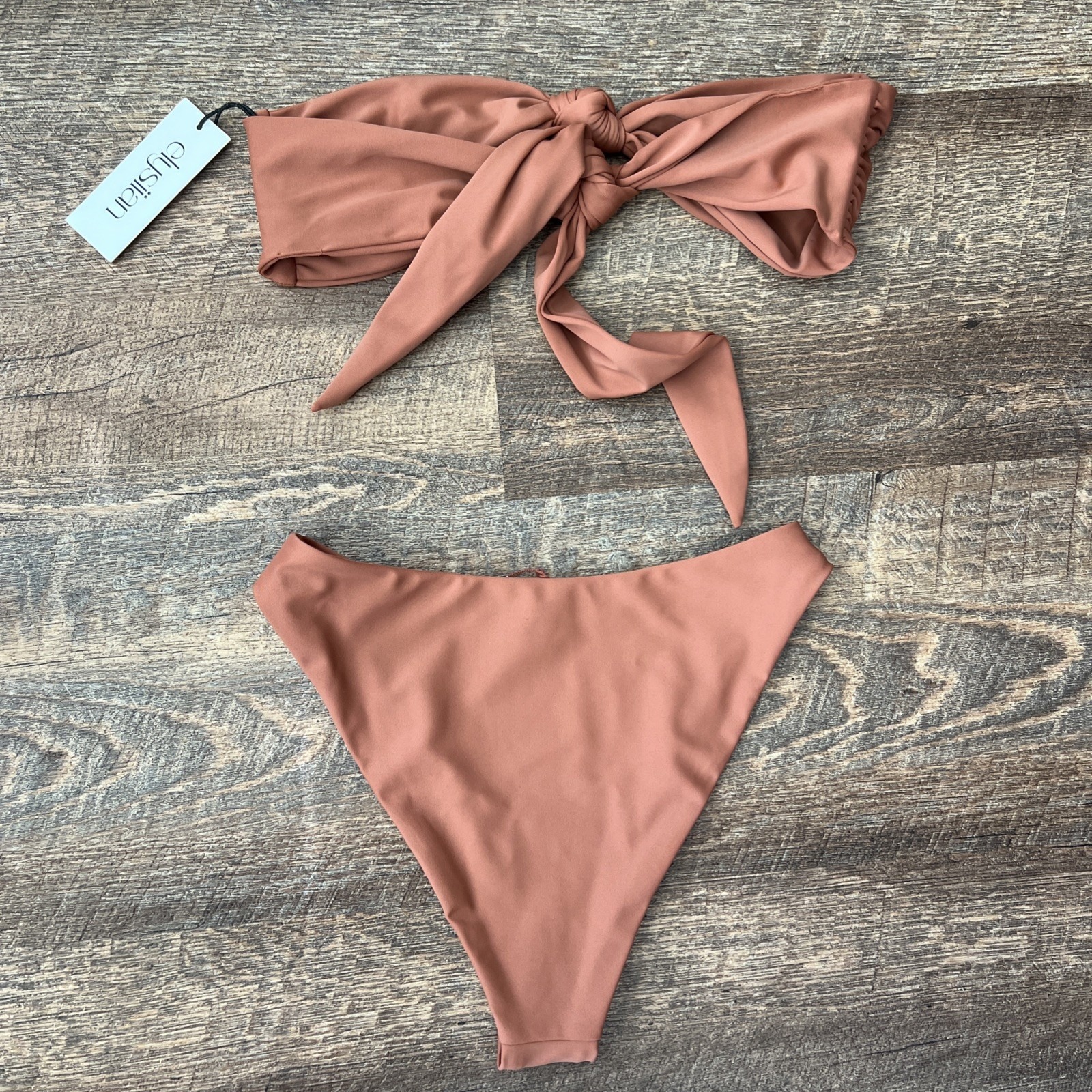 Elysiian Swim Menton Bikini Set Women's Small Muted Dusty Rose Beach Pool — image 3 of 8